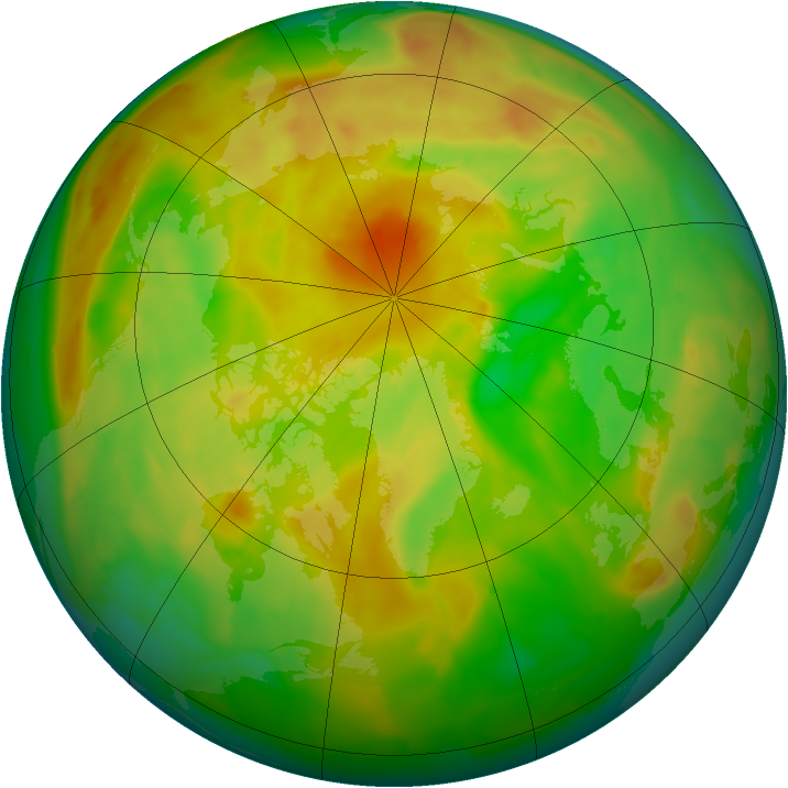 Arctic ozone map for 29 May 2013